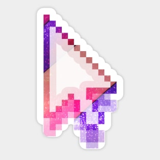 Computer Multicolor galaxy gradient Mouse Cursor Design Sticker